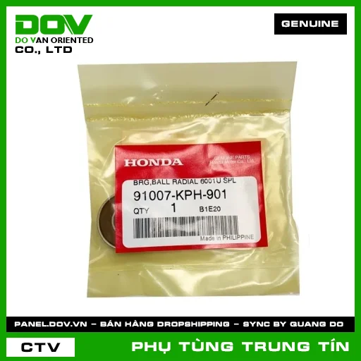 VÒNG BI TRỤC CƠ 6001U | 91007-KPH-901 | HONDA (FUTURE 125, FUTURE NEO, MSX 125, SUPER CUB C125) — 91007KPH901
