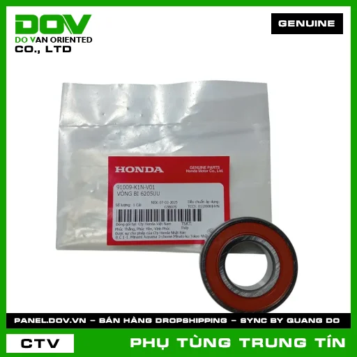 VÒNG BI 6205UU | 91009-K1N-V01 | HONDA (AIR BLADE 125/160, SH MODE) — 91009K1NV01