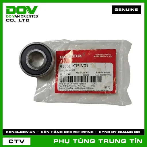 VÒNG BI 6203 | 91051-K35-V01 | HONDA (AIR BLADE 125, AIR BLADE 125/150, AIR BLADE 125/160, FUTURE 125, MSX 125, PCX, PCX 125, PCX 125/150, PCX 160, SH 125/150, SH 125/160, VARIO 160) — 91051K35V01