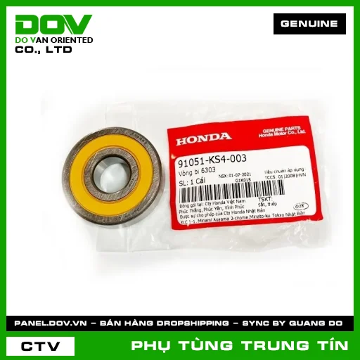VÒNG BI 6303 | 91051-KS4-003 | HONDA (ADV350, AIR BLADE 110, PCX, SH 125/150, SH 350) — 91051KS4003