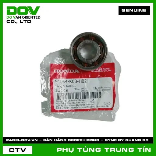VÒNG BI 6203UL | 91054-K03-H02 | HONDA (BLADE 110, FUTURE 125, WAVE ALPHA 110, WAVE RSX 110) — 91054K03H02