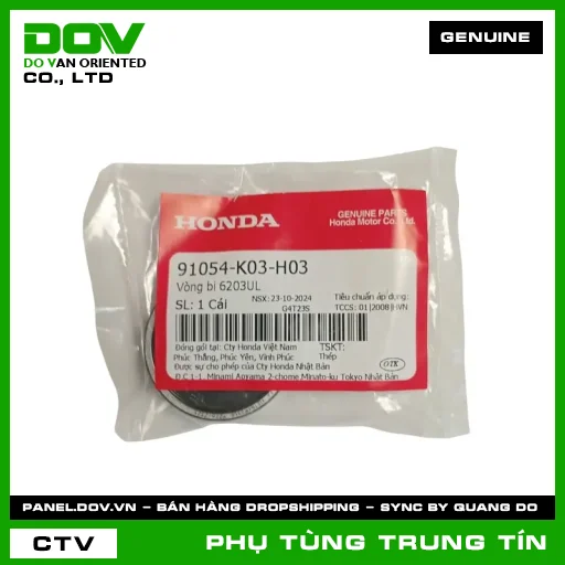 VÒNG BI 6203UL | 91054-K03-H03 | HONDA (BLADE 110, FUTURE 125, WAVE ALPHA 110, WAVE RSX 110) — 91054K03H03