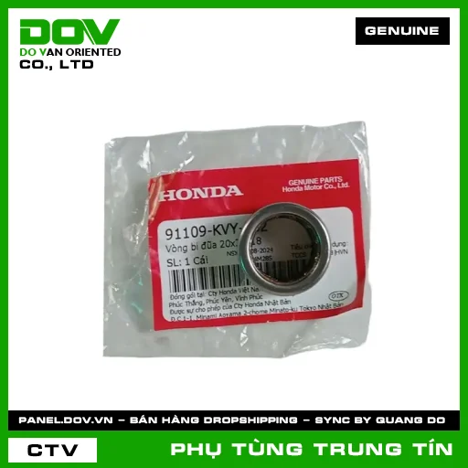 VÒNG BI ĐŨA 20X29X18 | 91109-KVY-902 | HONDA (AIR BLADE 125, AIR BLADE 125/150, AIR BLADE 125/160, LEAD 125, PCX, PCX 125, PCX 125/150, SH 125/150, SH MODE, VARIO 160, VISION 110) — 91109KVY902