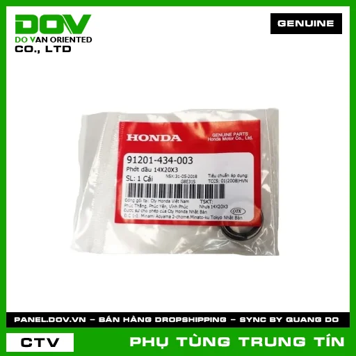 PHỚT DẦU 14X20X3 | 91201-434-003 | HONDA (AIR BLADE 110, AIR BLADE 125, AIR BLADE 125/150, AIR BLADE 125/160, LEAD 125, PCX, PCX 125, PCX 125/150, SH 125/150, SH MODE, VARIO 160, VISION 110) — 91201434003