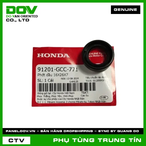 PHỚT DẦU 16X26X7 | 91201-GCC-771 | HONDA (VISION 110) — 91201GCC771