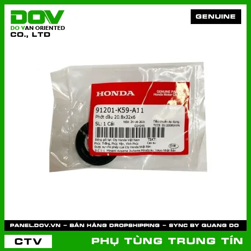 PHỚT DẦU 20.8X32X6 | 91201-K59-A11 | HONDA (AIR BLADE 125, AIR BLADE 125/150, AIR BLADE 125/160, PCX, PCX 125/150, PCX 160, SH 125/150, SH MODE, VARIO 160) — 91201K59A11