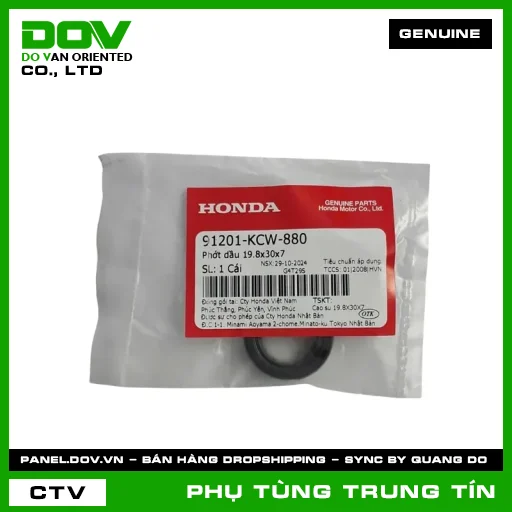 PHỚT DẦU 19.8X30X7 | 91201-KCW-880 | HONDA (LEAD 110) — 91201KCW880