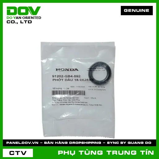 PHỚT DẦU 18.9X28X5 | 91202-GB4-692 | HONDA (SUPER DREAM, WAVE 100, WAVE ALPHA) — 91202GB4692