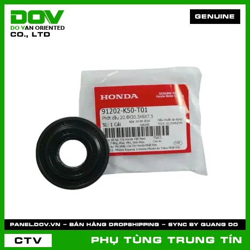 PHỚT DẦU 20.8X30.5X6X7.5 | 91202-K50-T01 | HONDA — 91202K50T01