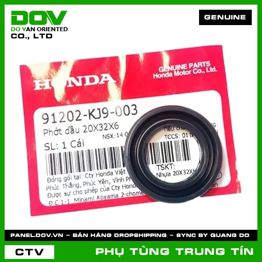 Phớt dầu 20X32X6 | 91202-KJ9-003 | HONDA (AIR BLADE 110, CLICK 110, VISION 110) — 91202KJ9003