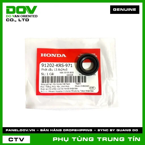PHỚT DẦU 13.8X24X5 | 91202-KRS-971 | HONDA (BLADE 110, DREAM 110, WAVE ALPHA, WAVE ALPHA 110, WAVE RSX 110) — 91202KRS971