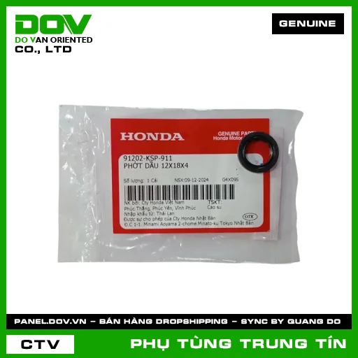 PHỚT DẦU 12X18X4 | 91202-KSP-911 | HONDA (CB150R, CB350 H'NESS, CBR150R, WINNER 150, WINNER R, WINNER X) — 91202KSP911