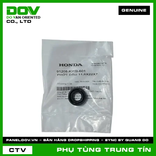 PHỚT DẦU 11,6X22X7 | 91208-KWB-601 | HONDA (BLADE 110, DREAM 110, WAVE ALPHA 110, WAVE RSX 110) — 91208KWB601