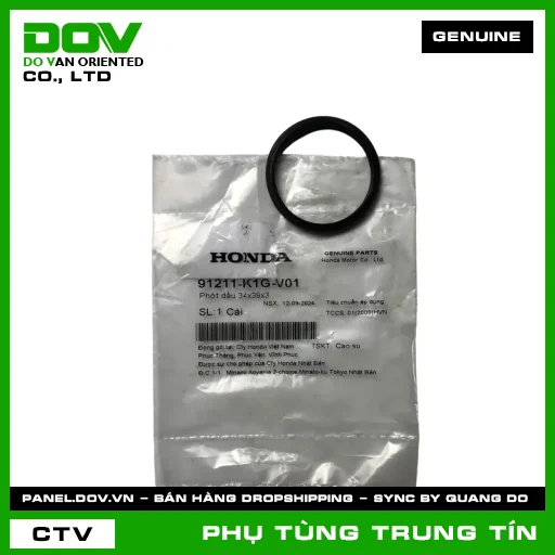 PHỚT DẦU 34X39X3 | 91211-K1G-V01 | HONDA (AIR BLADE 125/150, AIR BLADE 125/160, VISION 110) — 91211K1GV01