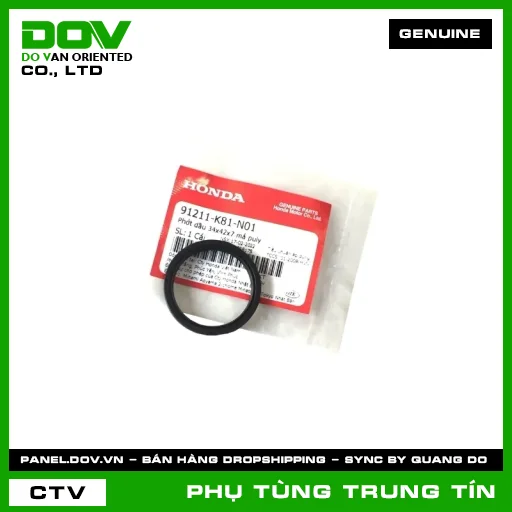 PHỚT DẦU 34X41X4 MÁ PULY | 91211-K81-N01 | HONDA (SH 125/150, SH 125/160, VISION 110) — 91211K81N01