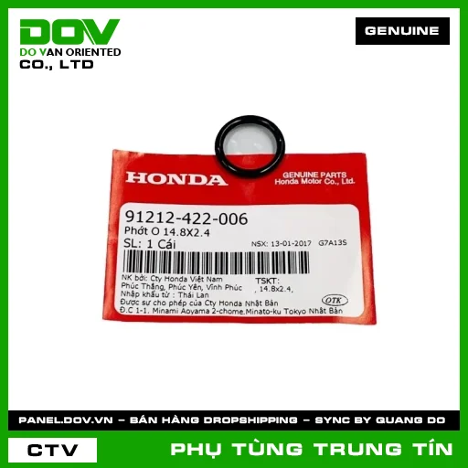 PHỚT O 14.8X2.4 | 91212-422-006 | HONDA (CB1000R, CB150R, CB300R, CB350 H'NESS, CB500F, CB500X, CB650R, CBR500R, CBR650R, LEAD 125, MSX 125, NX500, PCX, PCX 125, PCX 125/150, REBEL 1100, REBEL 300, REBEL 500, SH MODE, VISION 110, WINNER 150, WINNER R, WINNER X) — 91212422006