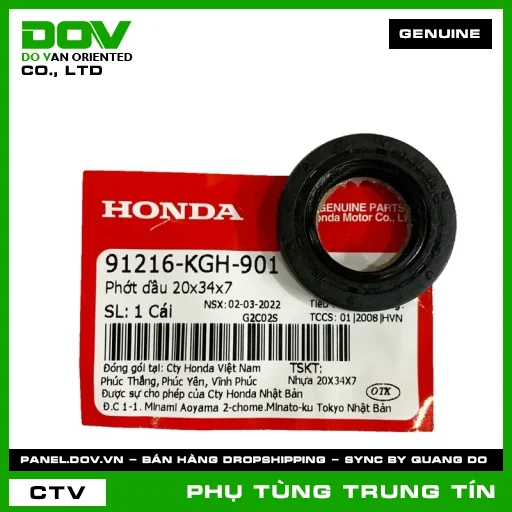 PHỚT DẦU 20X34X7 | 91216-KGH-901 | HONDA (CB150R, CBR150R, WINNER 150, WINNER R, WINNER X) — 91216KGH901