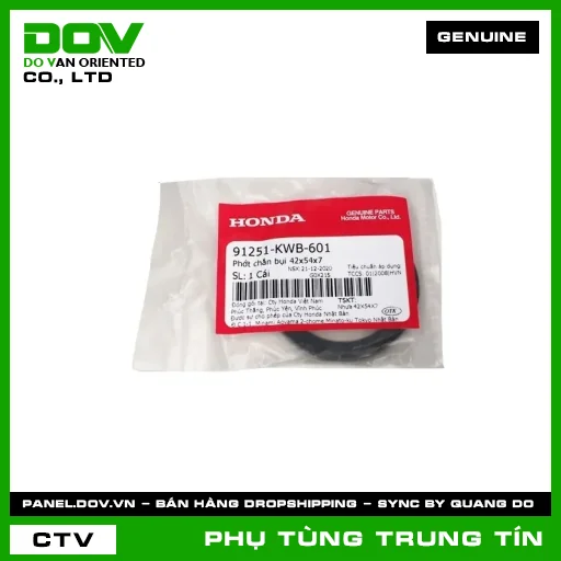 PHỚT CHẮN BỤI 42X54X7 | 91251-KWB-601 | HONDA (BLADE 110, FUTURE 125, WAVE ALPHA, WAVE RSX 110) — 91251KWB601