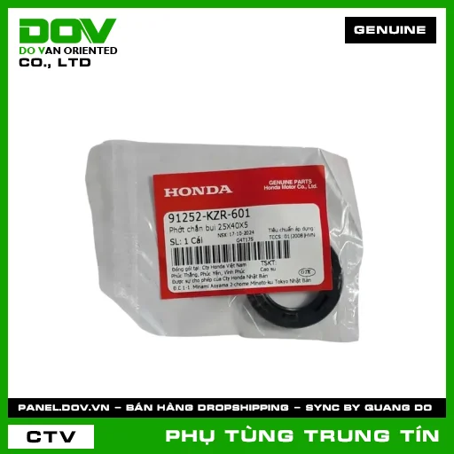 PHỚT CHẮN BỤI 25X40X5 | 91252-KZR-601 | HONDA (AIR BLADE 125, AIR BLADE 125/150, SH 125/150, SH 125/160, VARIO 160) — 91252KZR601