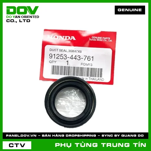 PHỚT CHẮN BỤI 30X47X8 | 91253-443-761 | HONDA (CB150R, CB300R, CB350 H'NESS, CB500F, CB500X, CBR500R, NX500, REBEL 1100, REBEL 300, REBEL 500) — 91253443761