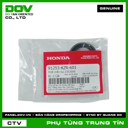 PHỚT CHẮN BỤI 25X35X6 | 91253-KZR-601 | HONDA (AIR BLADE 125, AIR BLADE 125/150, SH 125/150, SH 125/160, VARIO 160) — 91253KZR601