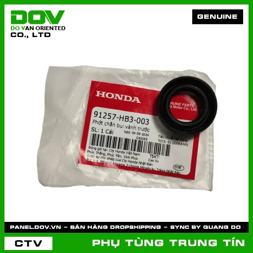 PHỚT CHẮN BỤI VÀNH TRƯỚC | 91257-HB3-003 | HONDA (LEAD 125) — 91257HB3003