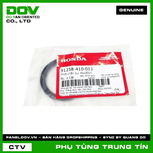 PHỚT CHẮN BỤI 40X50X5 | 91258-410-013 | HONDA (CB250 NIGHTHAWK, FUTURE NEO, WAVE ALPHA) — 91258410013