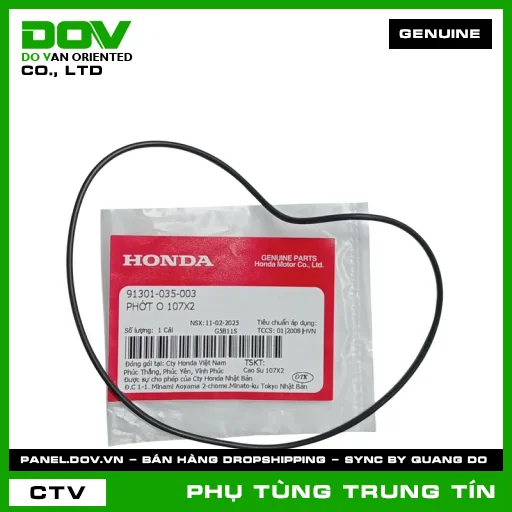 PHỚT O 107X2 | 91301-035-003 | HONDA (SUPER DREAM, WAVE 100, WAVE ALPHA) — 91301035003