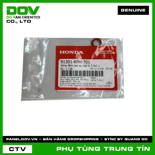 VÒNG ĐỆM CAO SU CHỮ O 7.3X2.2 | 91301-KPH-701 | HONDA (AIR BLADE 110, LEAD 110, PCX) — 91301KPH701