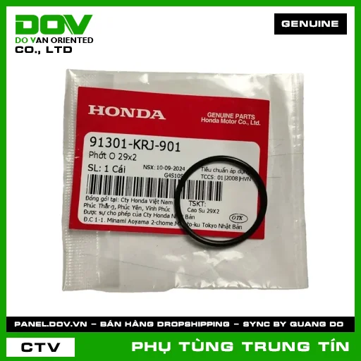 PHỚT O 29X2 | 91301-KRJ-901 | HONDA (AIR BLADE 125, AIR BLADE 125/150, LEAD 125, PCX, PCX 125, PCX 125/150, SH 125/150, SH MODE, VISION 110) — 91301KRJ901