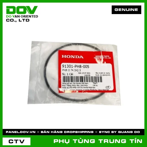Phớt O 74.5X2.5 | 91301-PH8-005 | HONDA (FUTURE 125, MSX 125, SUPER CUB C125) — 91301PH8005
