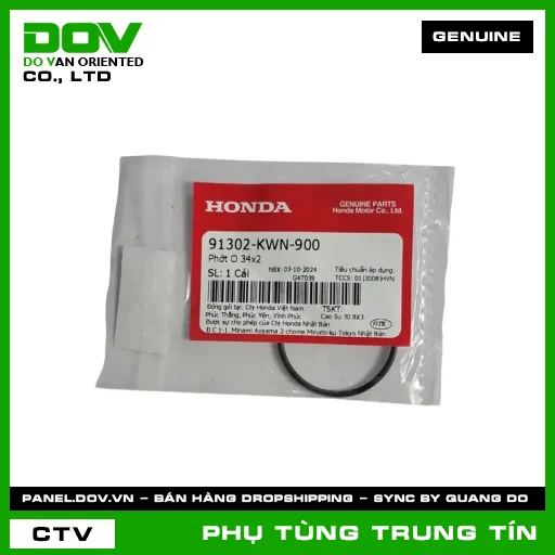 PHỚT O 34X2 | 91302-KWN-900 | HONDA (AIR BLADE 125, AIR BLADE 125/150, LEAD 125, PCX, PCX 125, PCX 125/150, SH 125/150, SH MODE) — 91302KWN900