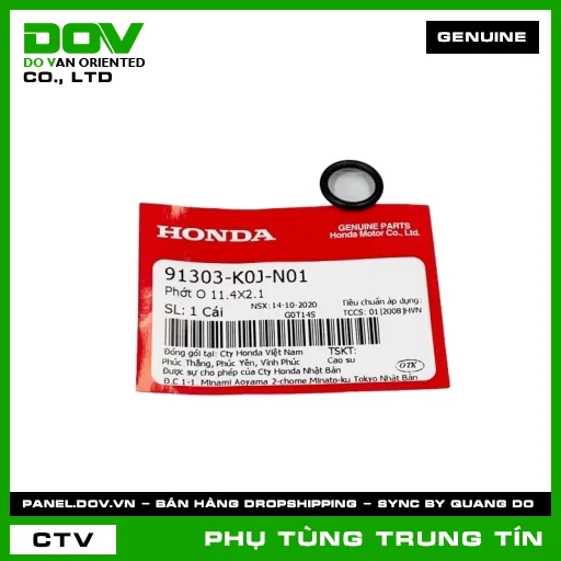 PHỚT O 11.4X2.1 | 91303-K0J-N01 | HONDA (SH 125/150, SH 125/160) — 91303K0JN01