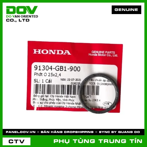 PHỚT O 25X2,4 | 91304-GB1-900 | HONDA (BLADE 110, DREAM 110, FUTURE NEO, SUPER DREAM, WAVE 100, WAVE ALPHA, WAVE ALPHA 110, WAVE RSX 110) — 91304GB1900