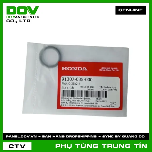 PHỚT O 25X2,4 | 91307-035-000 | HONDA (ADV350, AIR BLADE 110, AIR BLADE 125, AIR BLADE 125/150, AIR BLADE 125/160, BLADE 110, CB150R, CB250 NIGHTHAWK, CB300R, CB500F, CB500X, CBR150R, CBR500R, CLICK 110, DREAM 110, FUTURE NEO, GOLDWING, LEAD 110, LEAD 125, NX500, PCX, PCX 125, PCX 125/150, PCX 160, REBEL 1100, REBEL 300, REBEL 500, SH 125/150, SH 125/160, SH 350, SH MODE, SUPER DREAM, VARIO 160, VISION 110, WAVE 100, WAVE ALPHA, WAVE ALPHA 110, WAVE RSX 110, WINNER 150, WINNER R, WINNER X) — 91307035000