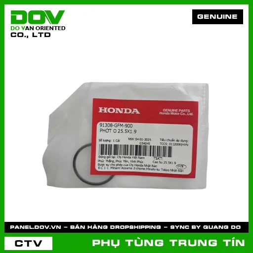 PHỚT O 25.5X1.9 | 91308-GFM-900 | HONDA (AIR BLADE 110, LEAD 110, VISION 110) — 91308GFM900
