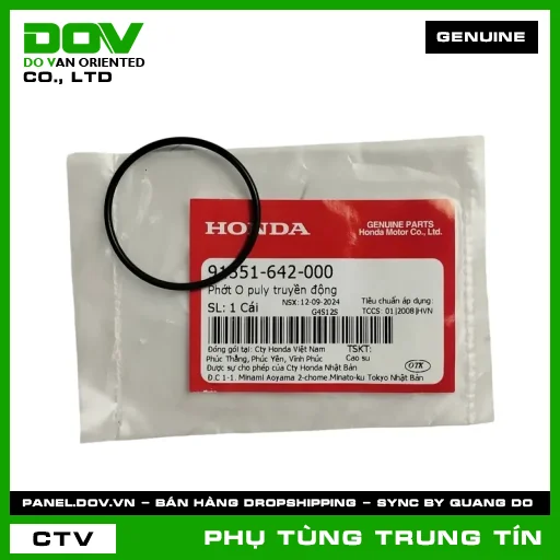 PHỚT O PULY TRUYỀN ĐỘNG | 91351-642-000 | HONDA (AIR BLADE 110, AIR BLADE 125, AIR BLADE 125/150, AIR BLADE 125/160, LEAD 125, PCX, SH 125/150, SH MODE, VISION 110) — 91351642000
