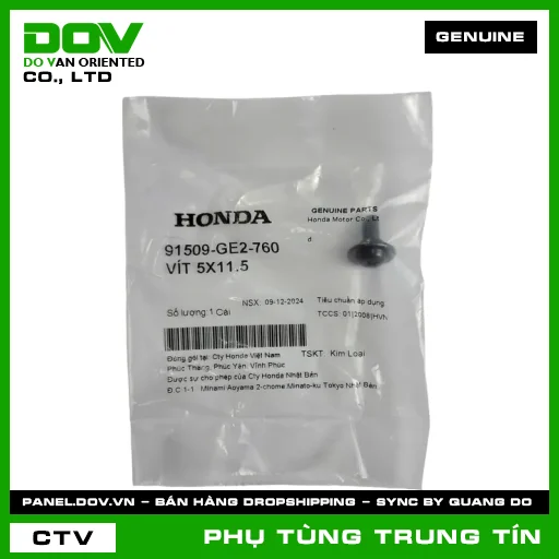 VÍT 5X11.5 | 91509-GE2-760 | HONDA (ADV350, AIR BLADE 110, AIR BLADE 125, AIR BLADE 125/150, AIR BLADE 125/160, BLADE 110, CB350 H'NESS, CLICK 110, FUTURE 125, FUTURE NEO, LEAD 125, PCX, PCX 125, PCX 125/150, PCX 160, SH 125/150, SH 125/160, SH 350, SH MODE, SUPER CUB C125, SUPER DREAM, VARIO 160, VISION 110, WAVE 100, WAVE ALPHA, WAVE ALPHA 110, WAVE RSX 110, WINNER 150, WINNER R, WINNER X) — 91509GE2760