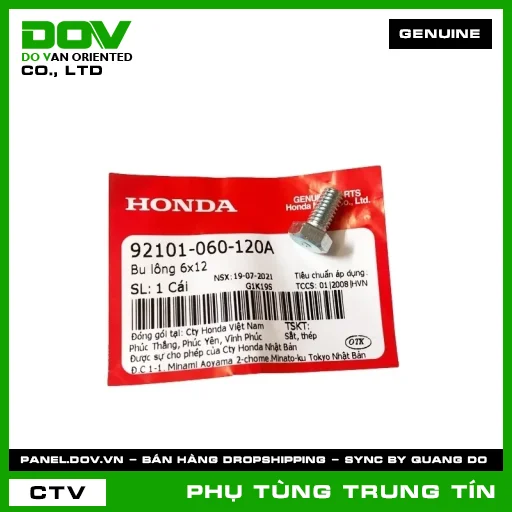 BU LÔNG 6X12 | 92101-060-120A | HONDA (SUPER DREAM, WAVE ALPHA) — 92101060120A