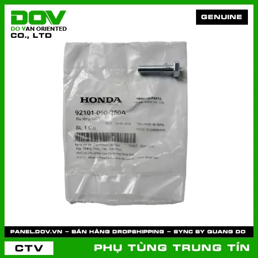 BU LÔNG 6X25 | 92101-060-250A | HONDA (CB500F, CB500X, CBR500R, NX500, REBEL 300, REBEL 500, SUPER DREAM, WAVE 100, WAVE ALPHA) — 92101060250A