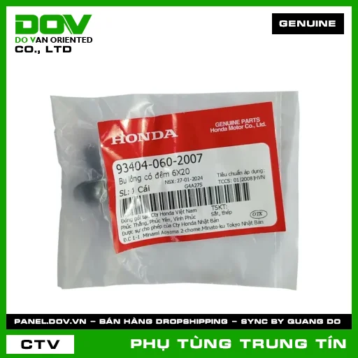 BU LÔNG CÓ ĐỆM 6X20 | 93404-060-2007 | HONDA (AIR BLADE 110, REBEL 1100, SH 125/150, SH MODE, VISION 110) — 934040602007