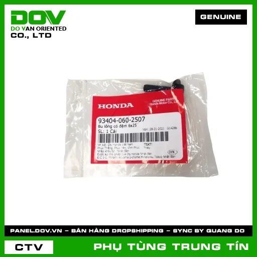 BU LÔNG CÓ ĐỆM 6X25 | 93404-060-2507 | HONDA (ADV350, CB300R, GOLDWING, SH 350) — 934040602507