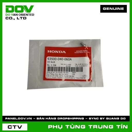 VÍT 4X16 | 93500-040-060A | HONDA (DREAM 110) — 93500040060A