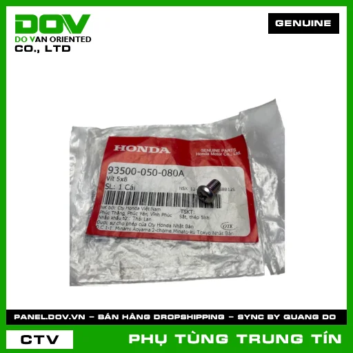 VÍT 5X8 | 93500-050-080A | HONDA (CB250 NIGHTHAWK, GOLDWING) — 93500050080A
