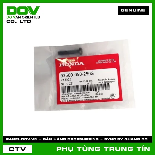 VÍT 5X25 | 93500-050-250G | HONDA (AIR BLADE 110, AIR BLADE 125, BLADE 110, DREAM 110, FUTURE 125, FUTURE NEO, REBEL 300, WAVE 100, WAVE ALPHA, WAVE ALPHA 110, WAVE RSX 110, WINNER 150, WINNER R, WINNER X) — 93500050250G