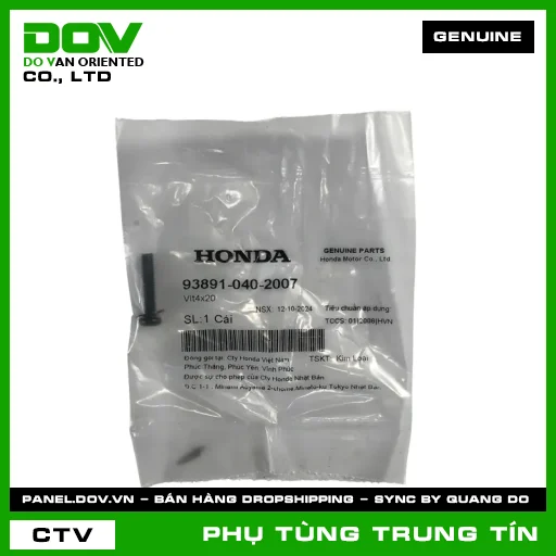 VÍT4X20 | 93891-040-2007 | HONDA (FUTURE NEO, WAVE 100, WAVE ALPHA) — 938910402007