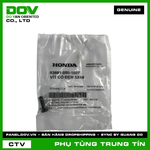 VÍT CÓ ĐỆM 5X16 | 93891-050-1607 | HONDA (AIR BLADE 110, AIR BLADE 125) — 938910501607