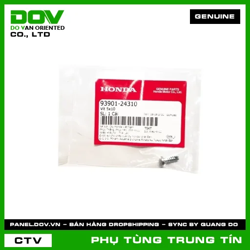 VÍT 5X10 | 93901-243-10 | HONDA (AIR BLADE 110, SH 125/150, WAVE ALPHA) — 9390124310