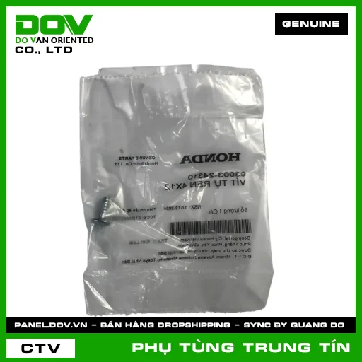 VÍT TỰ REN 4X12 | 93903-243-10 | HONDA (AIR BLADE 110, AIR BLADE 125, DREAM 110, FUTURE NEO, GOLDWING, MSX 125, SUPER CUB C125, WAVE 100, WAVE ALPHA, WAVE RSX 110) — 9390324310