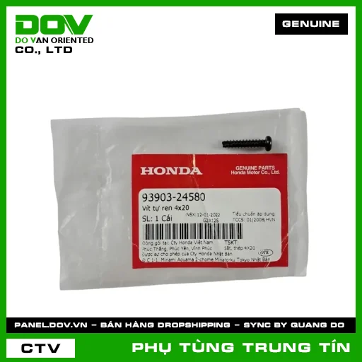VÍT TỰ REN 4X20 | 93903-245-80 | HONDA (FUTURE NEO) — 9390324580